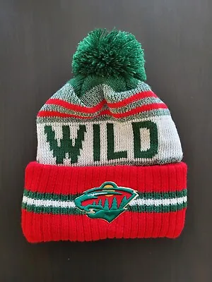NHL New Era Minnesota Wild Winter Knit Beanie Hat With Embroidered Logo  Pom Pom • $24.99