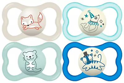 MAM Air Night & Day Baby Pacifier For Sensitive Skin Glows In The Dark 6-16 4 • $21.99