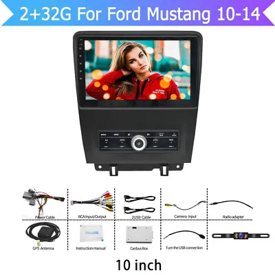 For 2010-2014 Ford Mustang Stereo Radio 10'' Android 11 Head Unit GPS Player USA • $236.79