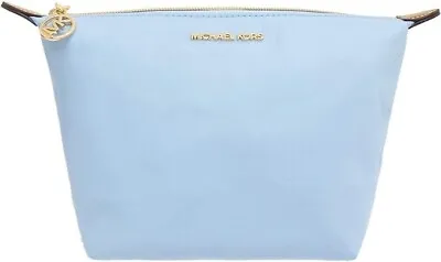 NWT NEW Michael MICHAEL Kors Travel Nylon Medium Pouch Light Sky • $65.99