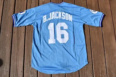 New! Bo Jackson Kansas City Royals Baby Blue Baseball Jersey Adult Adult Large • $45
