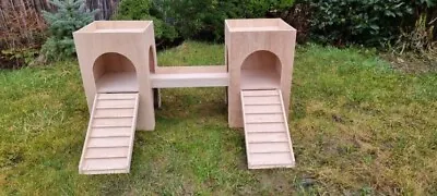 Rabbit Two Towers Turrets Small Animal House Hide • £130