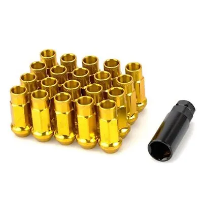 20PCS Open Ended Steel Wheel Rim Tuner Lug Nuts + Key M12x1.5mm For Honda Toyota • $28.99