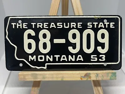 1953 Montana Wheaties Miniature Cereal Bicycle License Plate 68-909 • $6.99