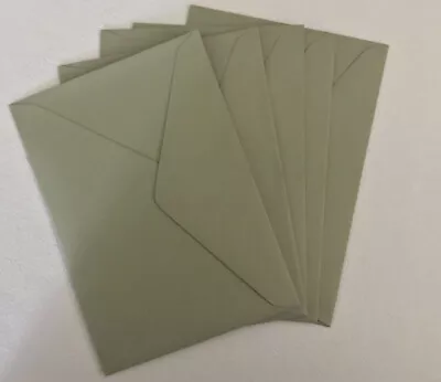 C6 Envelopes Olive Coloured V Flap 114 X 162 Mm - Qty 20 • $12.40