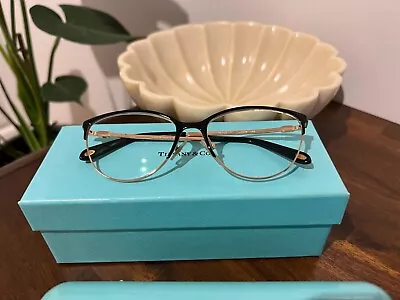 Womens Tiffany & Co Black And Gold Metal Eyewear Frame Glass • $170