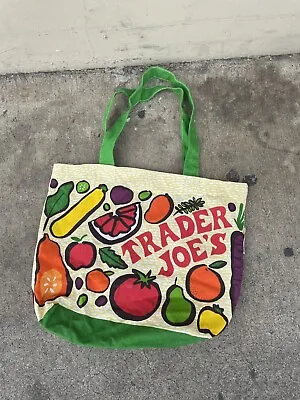 $5 • Buy Trader Joes Tote Bag Reusable Grocery Shopping Bag Fruit Vegetables Canvas Cloth