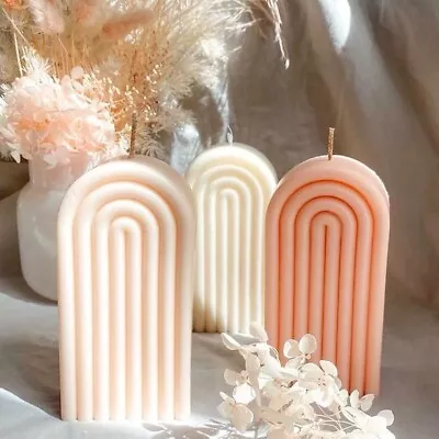 Rainbow Arch Candle Silicone Mold DIY Bridge Geometry Soap Making Resin Decors • $13.83