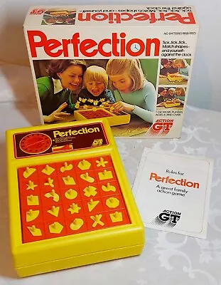 Vintage 1980 PERFECTION Game Action GT - Boxed Complete & MINT Condition • £29.95