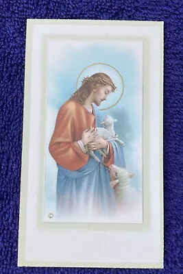 $1.75 • Buy Vintage Catholic Holy Prayer/ Funeral Remembrance Card Of The Good Shepherd