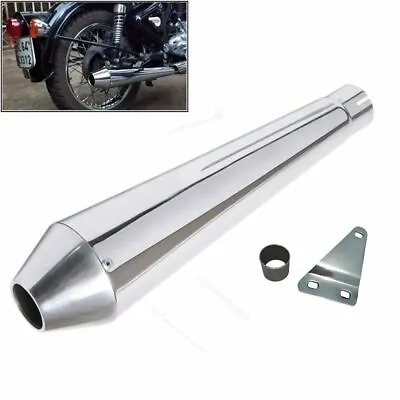 £77.81 • Buy Royal Enfield Motorcycle 350 500 Reverse Cone Megaphone Exhaust Silencer Chrome