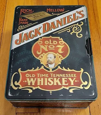 Vintage Jack Daniels Old #7 Tennessee Whiskey Tin W/Shot Glasses & Empty Bottle • $31.50