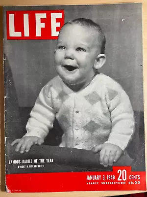 LIFE MAGAZINE January 3 1949 Famous Babies Of The Year • $10