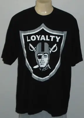 Vtg 90's Oakland Raiders LOYALTY Black Team NFL Pro-Tag T-Shirt Men 3XL • $31.47