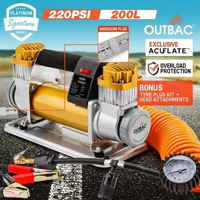 OUTBAC Portable Air Compressor Electric 12v Tyre Inflator Car Pump 4WD Tire For • $142