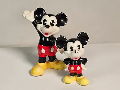 Lot Of 2 Walt Disney Mickey Mouse Porcelain Ceramic Figures 4  And 3  • $23