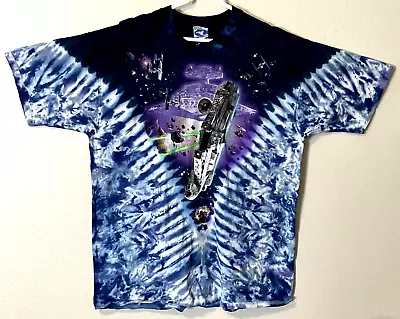 Vintage 1997 Liquid Blue Star Wars Millennium Falcon AOP T Shirt Size XL • $179.99