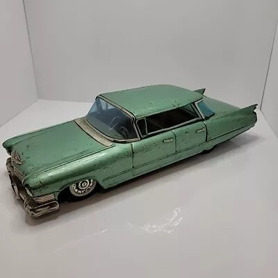 Bandai Tin Friction 1960 Toy Car Cadillac Sedan 11.5  Barn Find RESTORE? No. 781 • $21.84