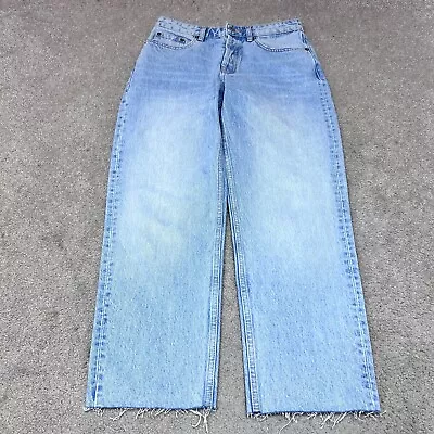 Zara Jeans Women’s Blue Straight Leg Four Button Fly Pockets Women’s Size 6 • $14.99