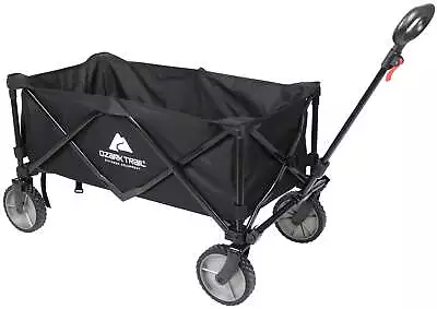 Multi-Purpose Big Bucket Cart Black Folding Outdoor Camping Utility Wagon • $71.22