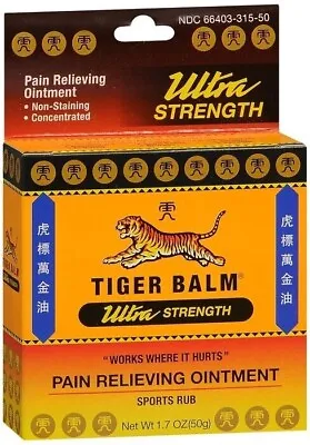 Tiger Balm Ultra Strength Pain Relieving Ointment 50 Gm - 1.7 OZ • $16.77