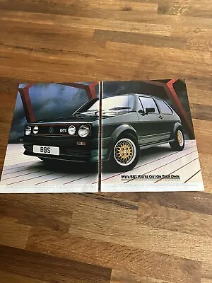 Original 1983 BBS Mk1 VW Golf GTI Lhasa Green Mag Advert Poster Retro Man Cave • $12.37