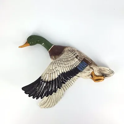 £23.21 • Buy Atlantic Mold Flying Duck Hand Painted Ceramic Art Wall Plaque Vintage 1970s