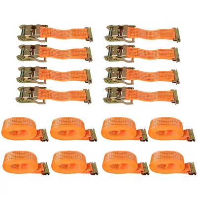 8 Pack 2 X20' E-Track Ratchet Tie Down Strap Truck Trailer Enclosed Cargo Straps • $66.21