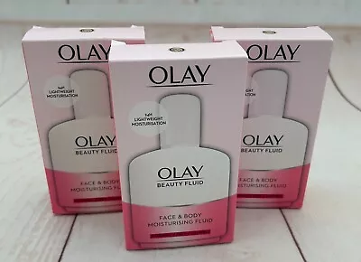 Olay Beauty Fluid Face And Body Moisturising Fluid - Normal/dry/combo 3 X 100ml • £18.55