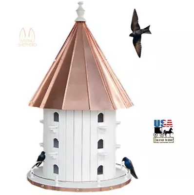 35  PURPLE MARTIN BIRDHOUSE - 15 Hole Copper Roof Bird House Condo Amish USA • $659.99