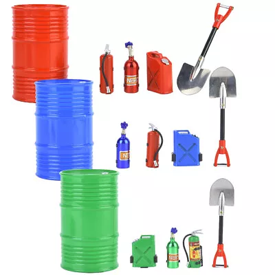 Hot Fire Extinguisher Oil Drum Shovel Nitrogen Bottle Fit For SCX10 D90 TRX4 1/ • $18.44