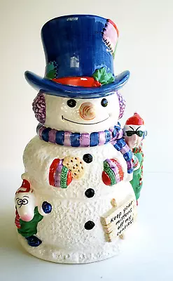 Vintage Hallmark Shoebox Maxine Snowman Cookie Jar Mittens Off My Cookies • $38.98