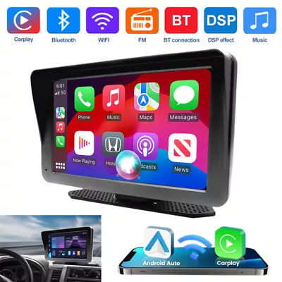 7 Inch Portable Touch Screen Car Radio Wireless Carplay Android Auto Bluetooth  • £55.19