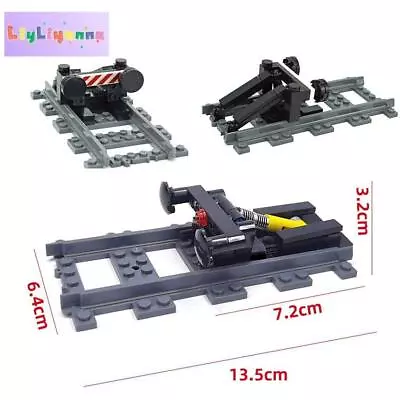 Station Tracks Railway Buffer MOC Kit Train Building Blocks Sets - 37 Sets! • $28.66