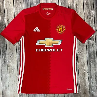 Manchester United 2016 2017 Adidas Home Jersey Small Mens Red Kit Shirt Soccer • $34.95