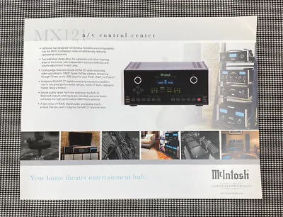 Mcintosh Mx121 A/v Control Center Original Info & Advertisement Page J0761  • $9.94