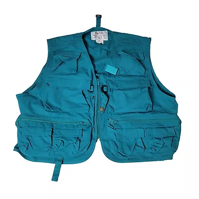 Vtg Orvis Fly Fishing Vest Turquoise Mens Teal Zip Multi-Pocket Sz M Outdoors  • $22.95