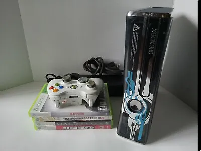 $90 • Buy Microsoft Xbox 360 Slim Console Halo 4 With Games. Read Description