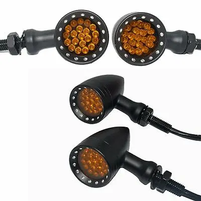 4X For Honda Shadow VT750 VT1100 Bullet Motorcycle LED Turn Signals Light Amber • $45.29