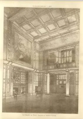 $12.23 • Buy 1908 Hall Interior Designed By Herbert Richter