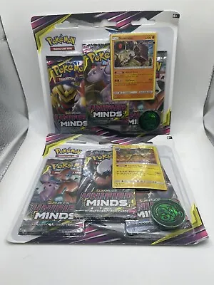 Pokemon Unified Minds SM11 6 Packs !!  You Get TWO 3 Pack Blisters + Promo • $139