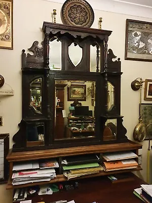 £195 • Buy £195 48 Hrs Only LARGE VICTORIAN OVERMANTLE MIRROR Beautiful