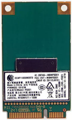 Dell Wireless DW5560 Ericsson GSM HSPA WCDMA 3G WWAN Card VNJRG 0VNJRG Unlocked • £14.26