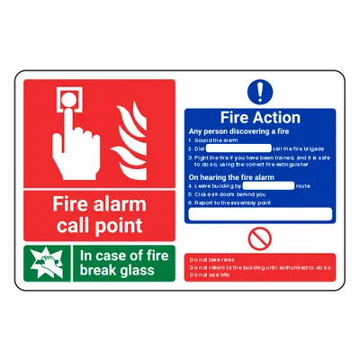 £1.99 • Buy Fire Action Notice - Discovering A Fire Sign - 300x200mm - Self Adhesive Vinyl