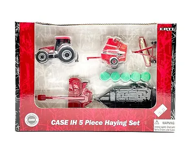 1/64 Case Ih 5 Piece Haying Set Tractor Mower Baler Rake Wagon • $49.95