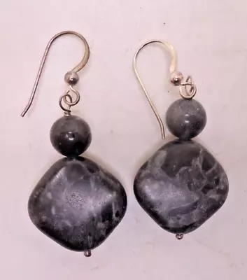 Jay King Mine Finds Desert Rose Trading Dark Stone Drop Dangle Earrings • $10