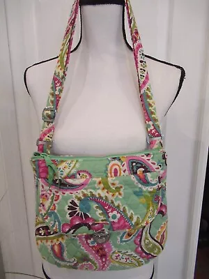 Vera Bradley Saddle Hipster Crossbody In Tutti Frutti -Green & Pink Adorable! • $22