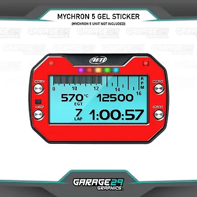 Fluro Red Style Mychron 5 Gel Lap Timer Sticker • $19.88