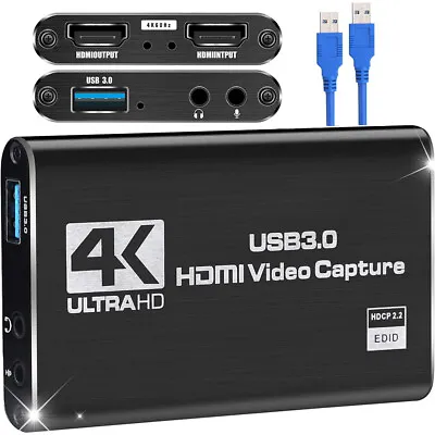 4K Audio Video Capture Card USB 3.0 HDMI Video Capture Device Full HD Recording • $21.84