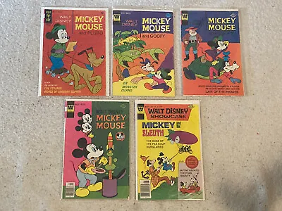Walt Disney Mickey Mouse Whitman & Gold Key Comics Lot Of 5 Bronze Age 1970-77 • $14.99